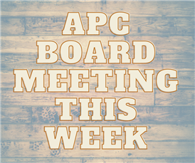  APC Board Meeting coming up 